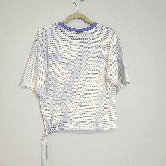 NIKE Sportswear Icon Clash Tie-Dye Short Sleeve Mesh Top w/Drawstring at Waist - Picture 8 of 12